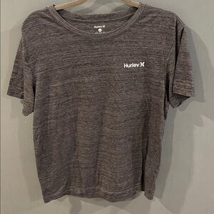 Hurley Men's medium Short Sleeve Crew Neck T-Shirt Charcoal Gray